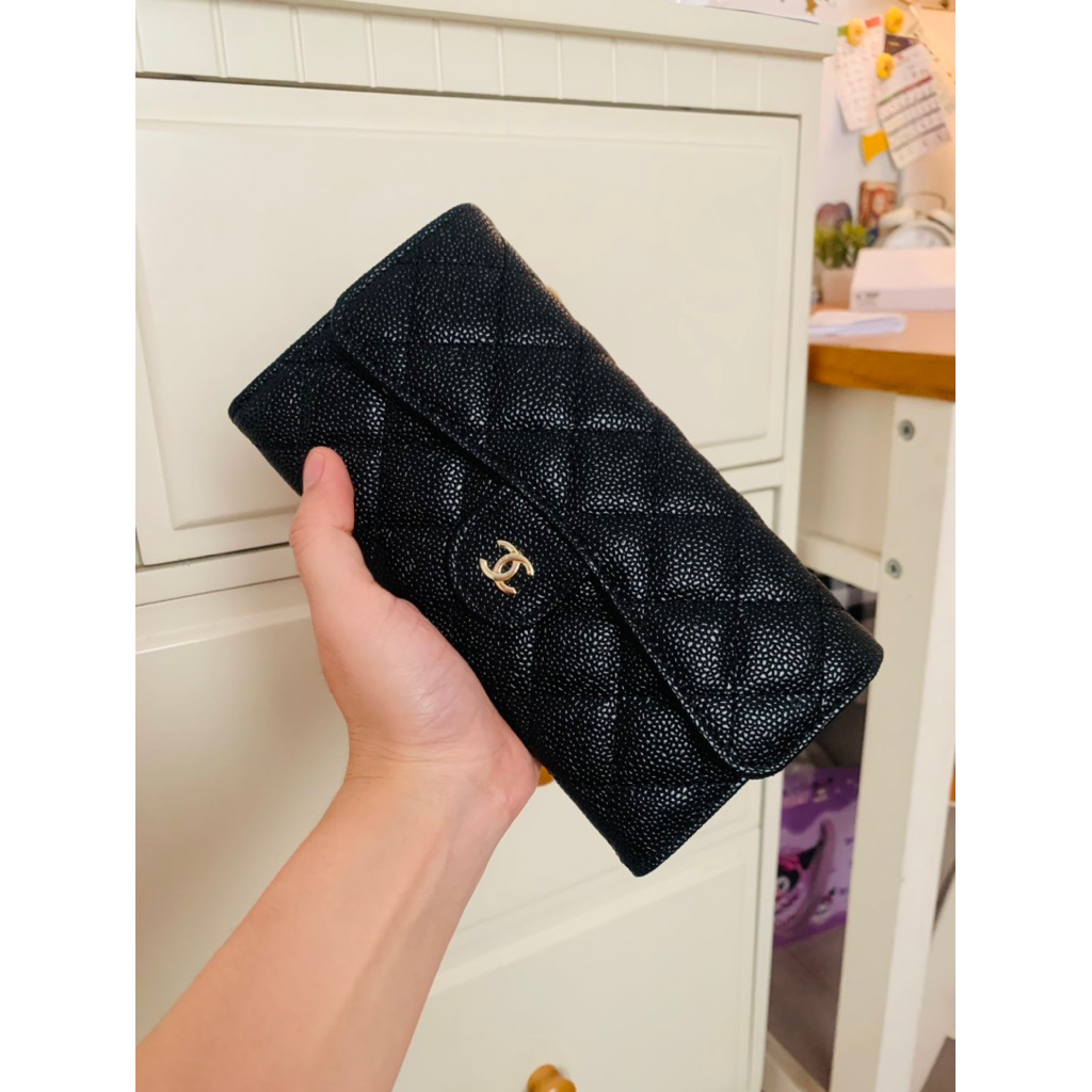 chanel tas hp clutch bag size 20cm hitam fashion premium