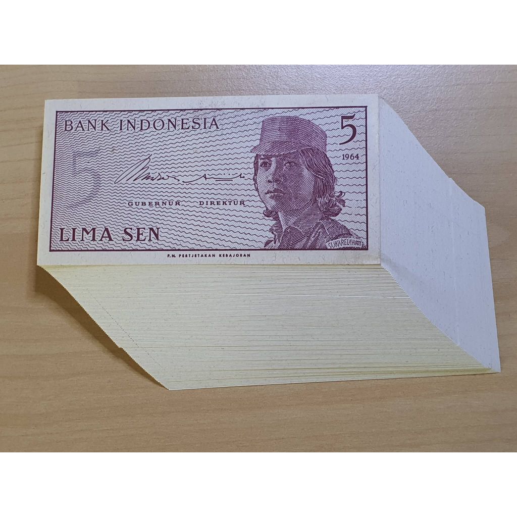 5 Sen Sukarelawan 1964 Gress