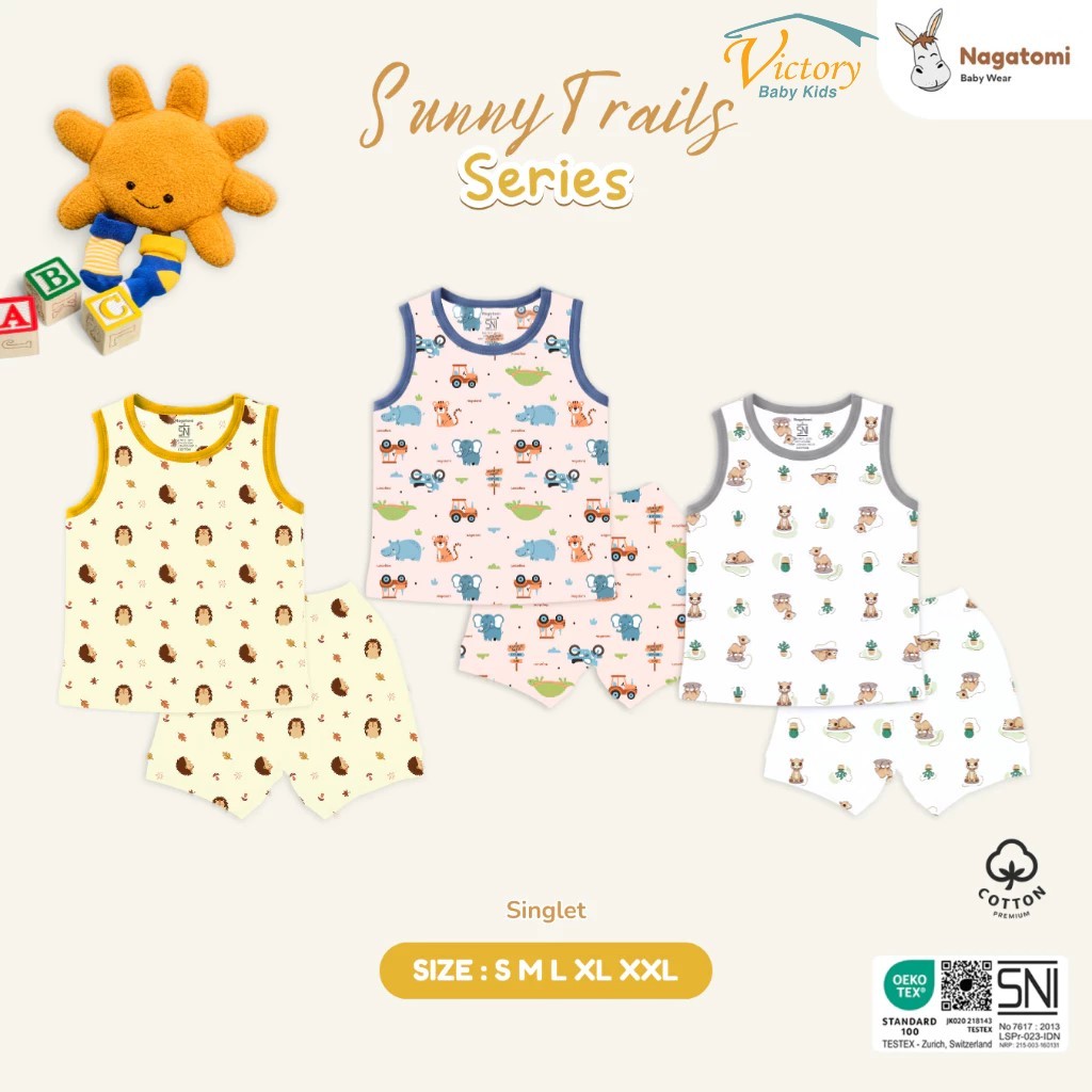 NAGATOMI - Setelan Baju Kutung Anak Sunnny Trails