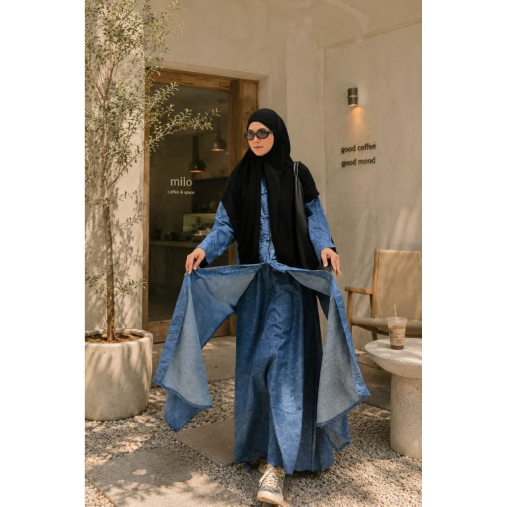 Denim luna dres only gamis daily By.Viendra