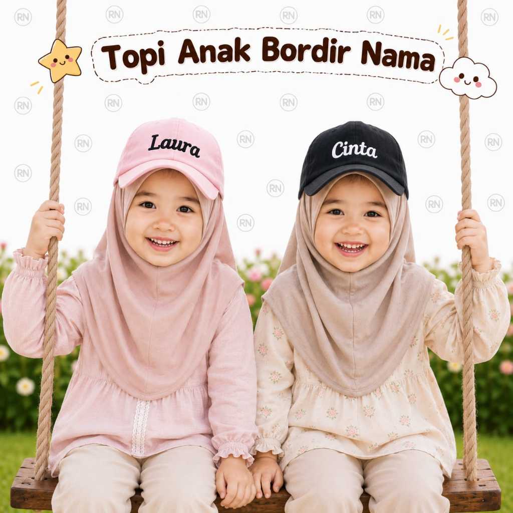 Topi Baseball Anak Free Bordir Custom Nama/Request Nama