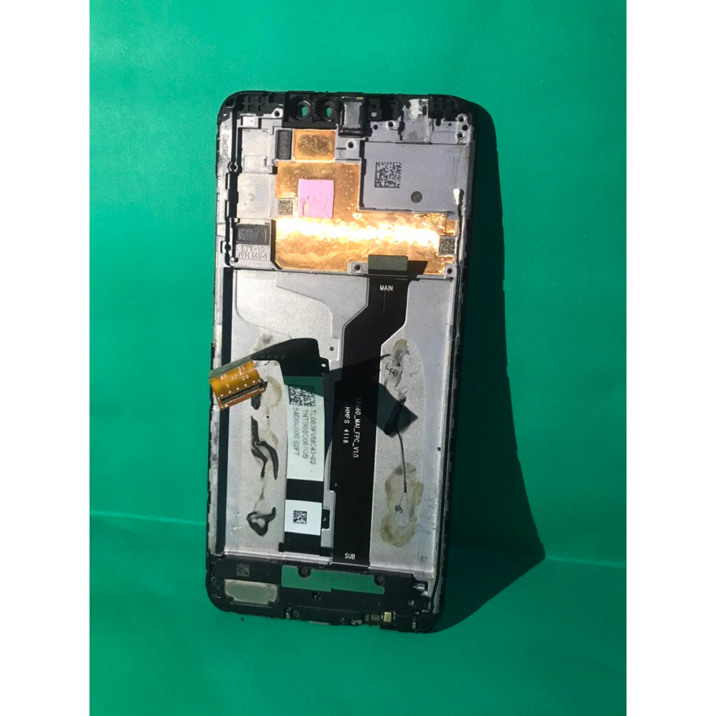 lcd redmi note 6 pro ori copotan retak normal