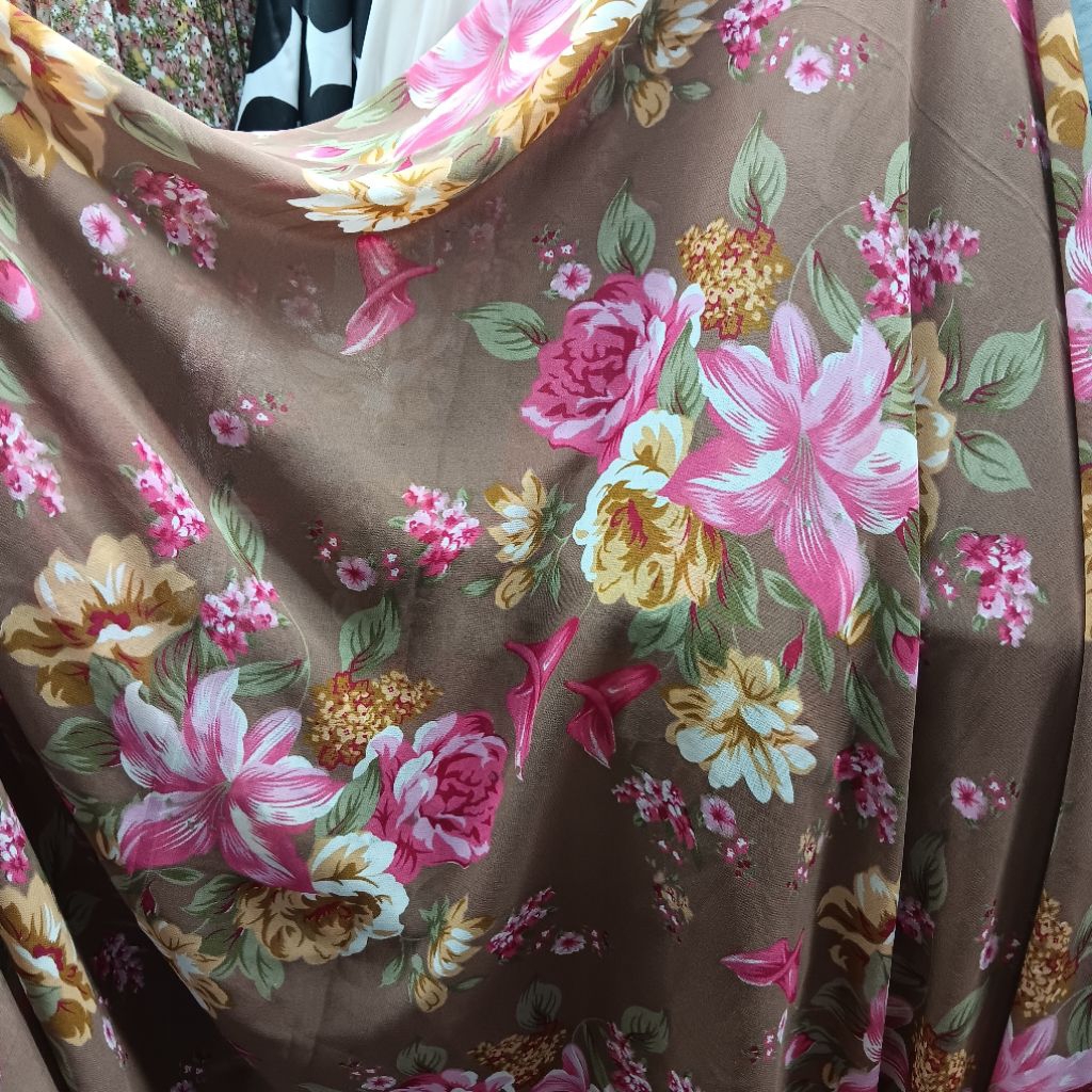 Kain Ceruty Baby Doll / Bahan Ceruti untuk Jilbab, Pashmina, & GamisCeruty Babydoll Armani Premium O
