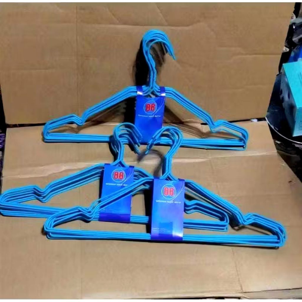 Hanger Kawat Warna Gantungan Baju Kawat Anti Slip & Anti Karat Hanger Dewasa