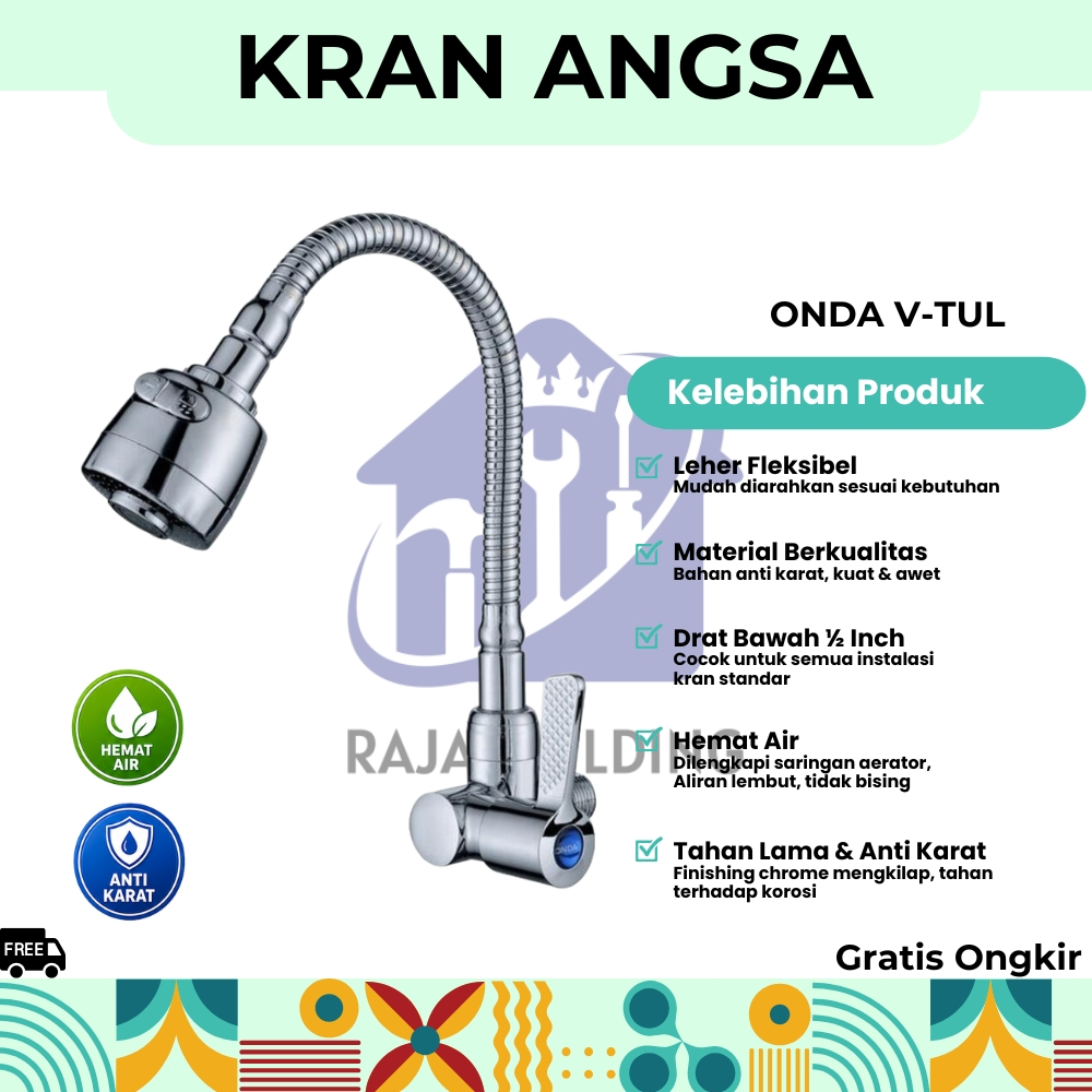 KRAN ANGSA FLEXIBLE ONDA CARNIVOR ISCO EINER JOPEX KRAN CUCI PIRING DAPUR STAINLESS / KRAN ANGSA / K