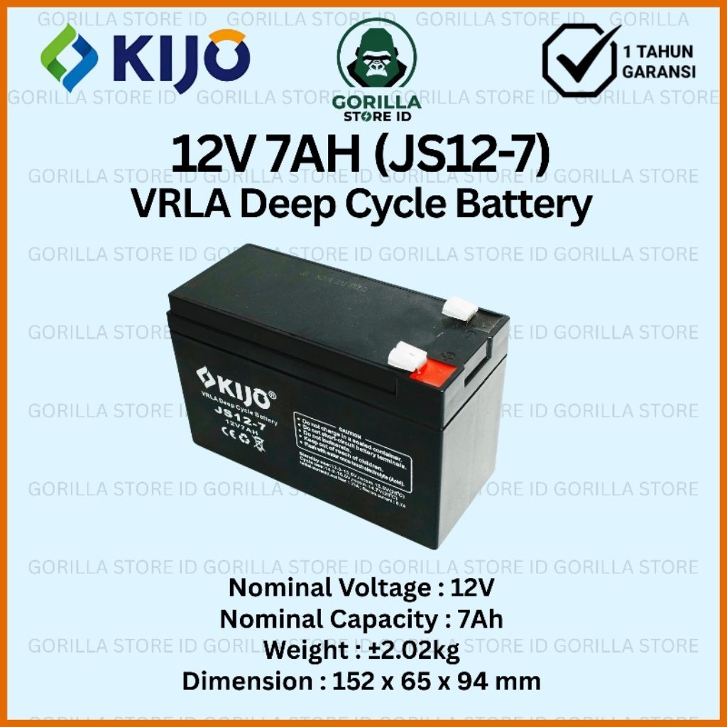 Baterai Aki VRLA Kijo 12V 7AH
