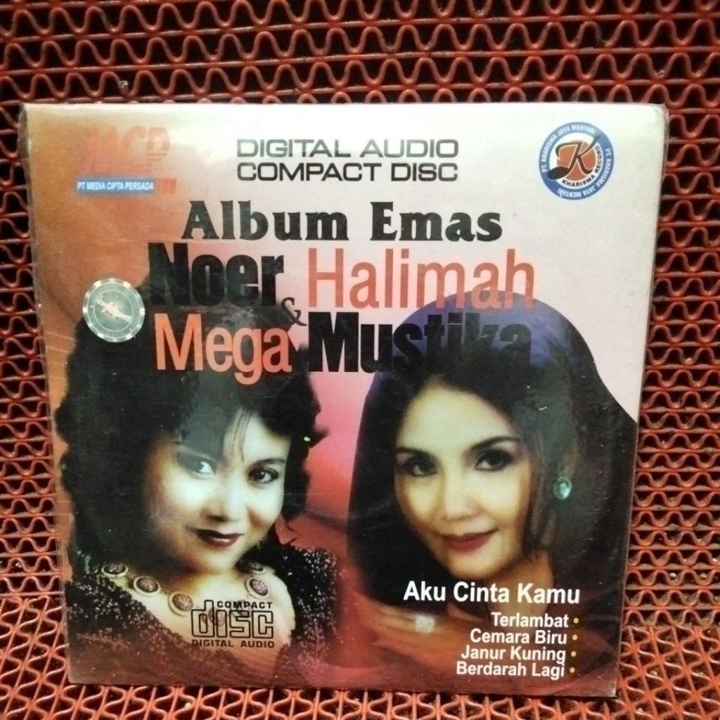 CD DANGDUT ALBUM EMAS NOER HALIMAH DAN MEGA MUSTIKA 100% ORIGINAL BARU DAN MASIH SEGEL