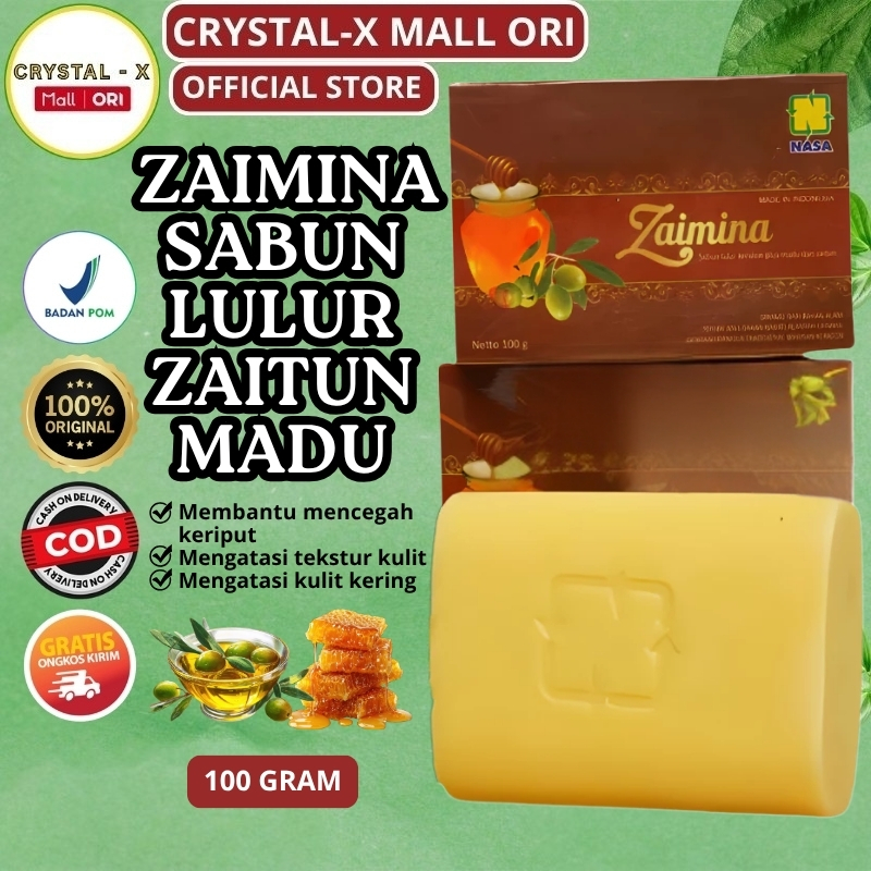 Sabun Lulur Zayma NASA Sabun Pemutih Badan Herbal Madu Zaitun Cerahkan Kulit