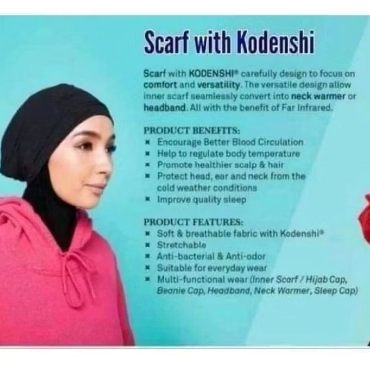 Aulora Scarf Beyul with Kodenshi Infrared Garansi Original - Syal Pelindung Kepala dan Leher Unisex 