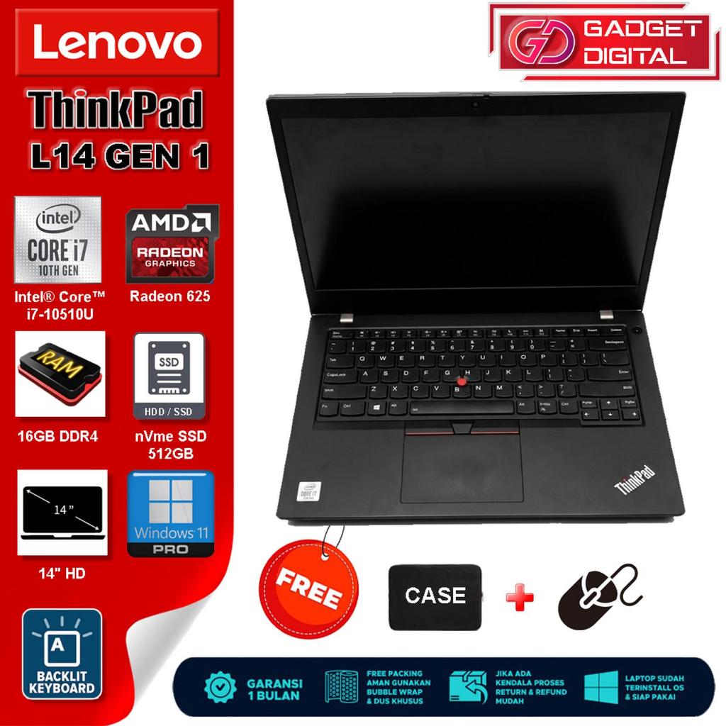 Laptop Lenovo Thinkpad L14 Core i7-10510U Radeon 625 | 16GB / 512GB | 14" HD Backlight
