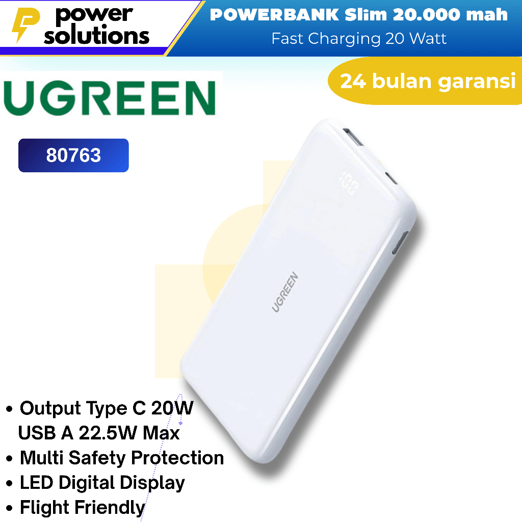 UGREEN 20000mAh 20W Fast Charge Power Bank with CCC certificate 80763 - PowerBank UGREEN 20.000mAh 2