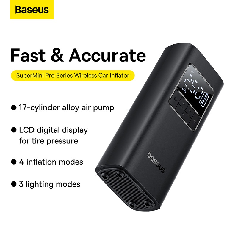 Baseus Pompa Ban Portable Urgent SuperMini Pro Series Wireless Car Inflator