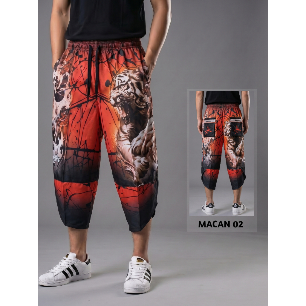 Harem pantai Pria Celana Harem pantai Pria Wanita japans Style Etnik Full Print