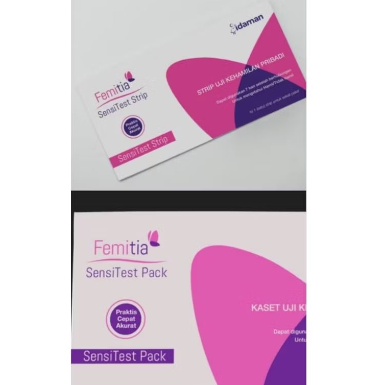 Testpack FEMITIA SENSISTRIP & SENSIPACK -uji kehamilan instan & akurat.Exp 01-2029.PRIVASI.