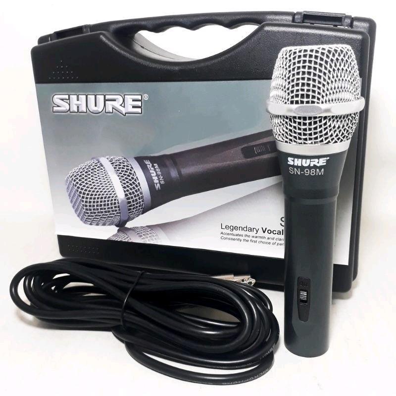 SHURE SN-98 M MIC MICROPHONE MIKROFON KABEL DILENGKAPI KOPER - HITAM