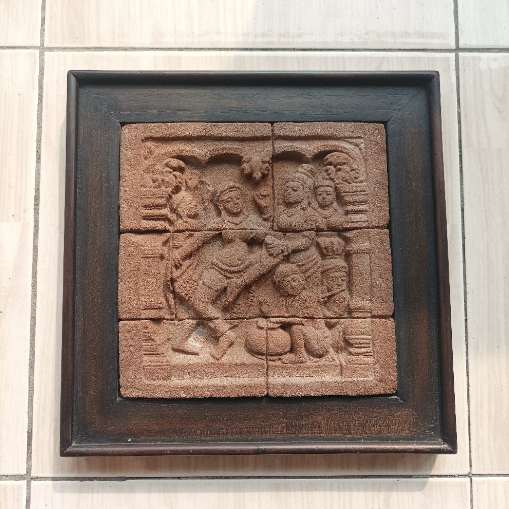 Hiasan Ukiran Batu Asli Relief Candi Borobudur