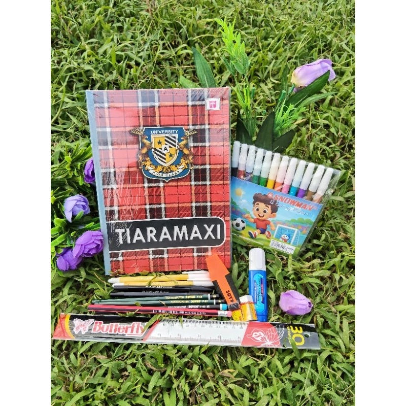 set perlengkapan sekolah. paket lengkap buku tulis. paket hemat buku campus Tiara maxy 36