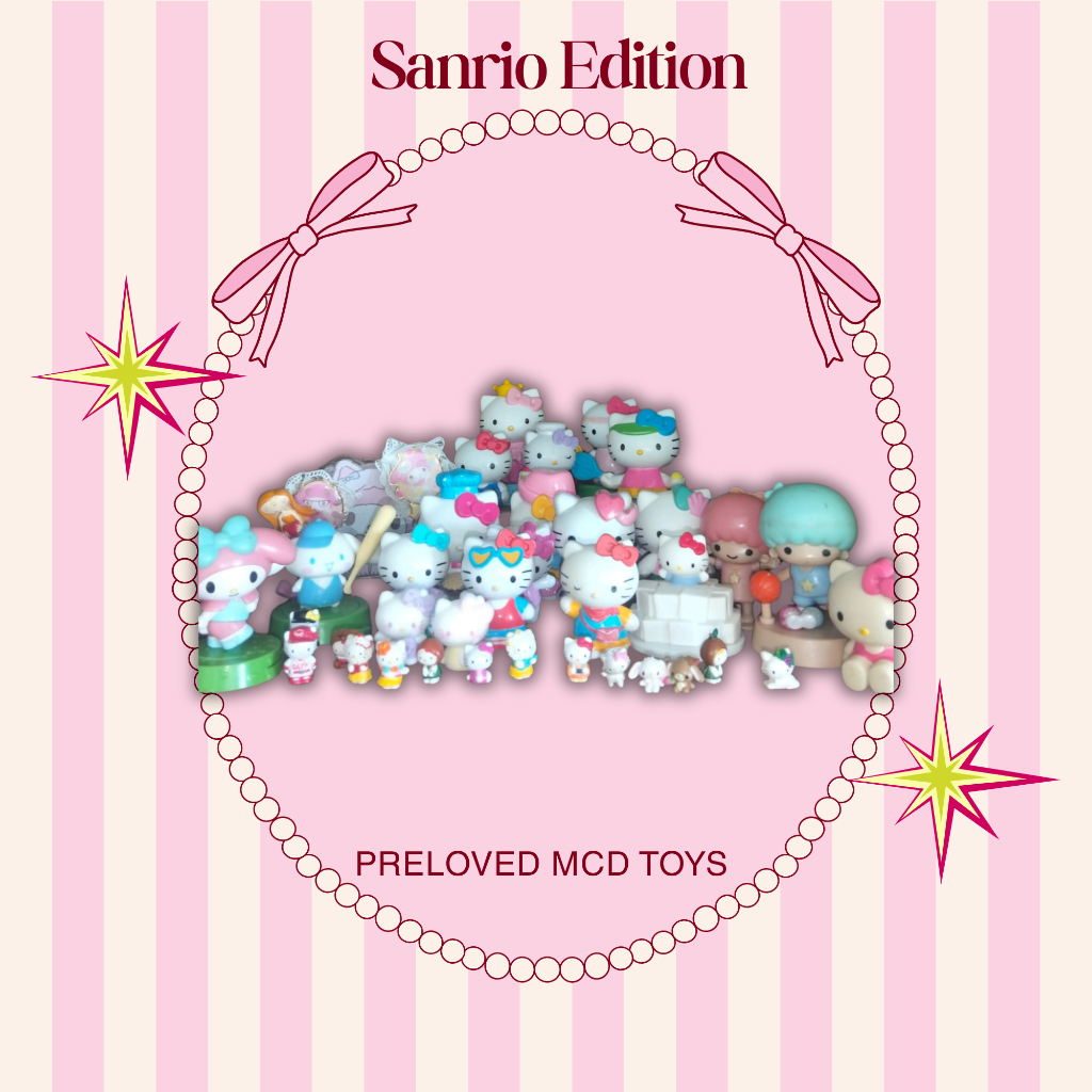Mainan figure Sanrio Melody cinnamoroll Hello Kitty MCD & Sanrio preloved [baca deskripsi]