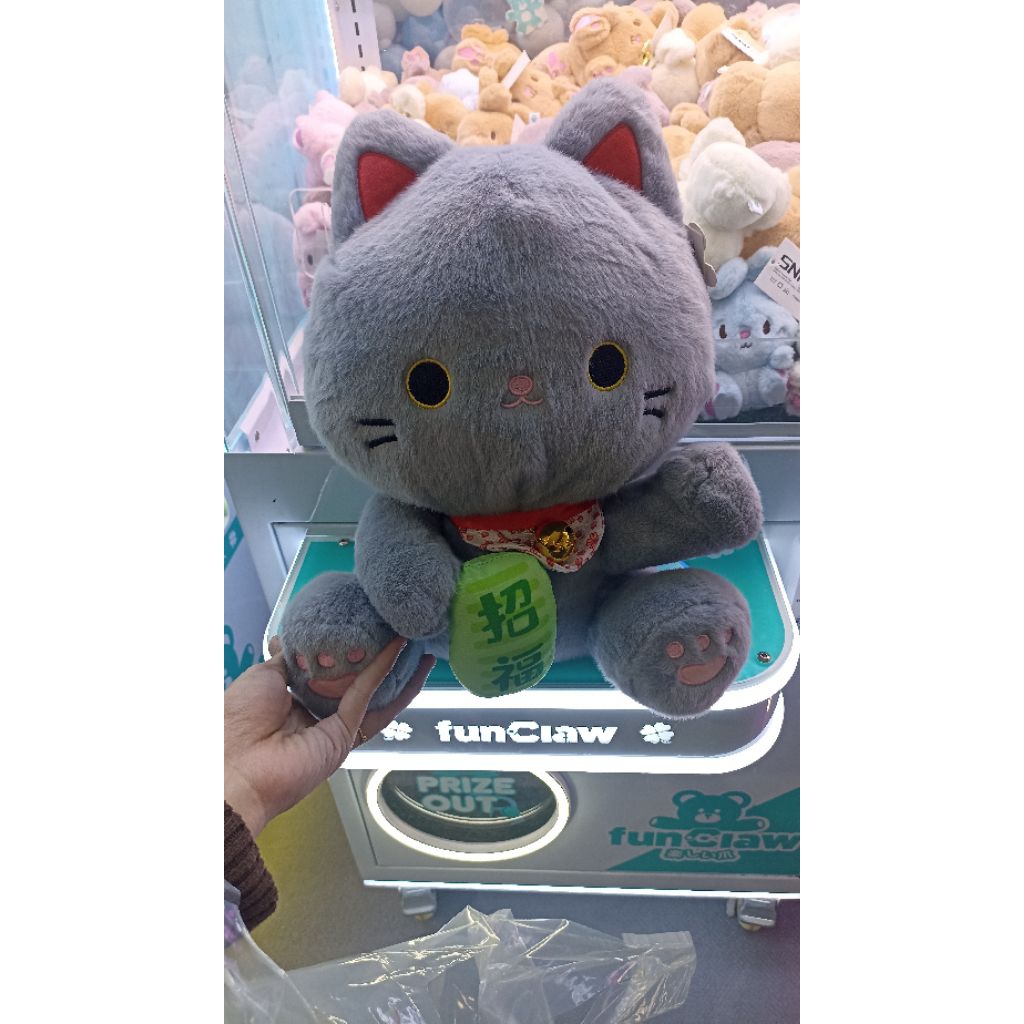 boneka kucing funclaw boneka capit jumbo new tag baru