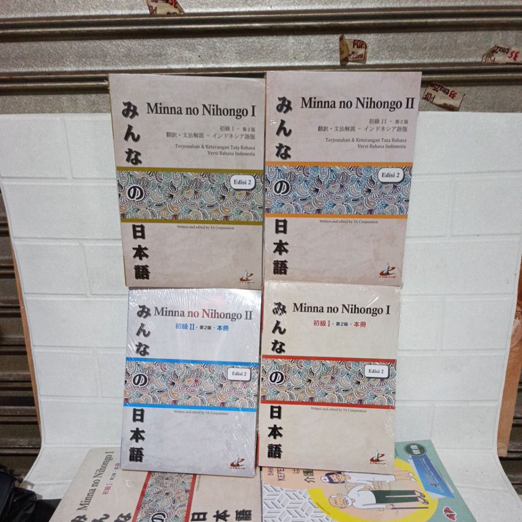 Paket Lengkap 4 Buku Minna No Nihongo Full Bahasa Jepang 1&2 Original