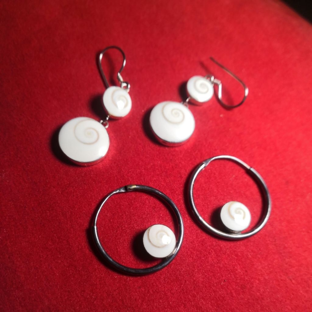 anting mata shiva sterling silver indonesia giwang perak shiva eye shiva shell