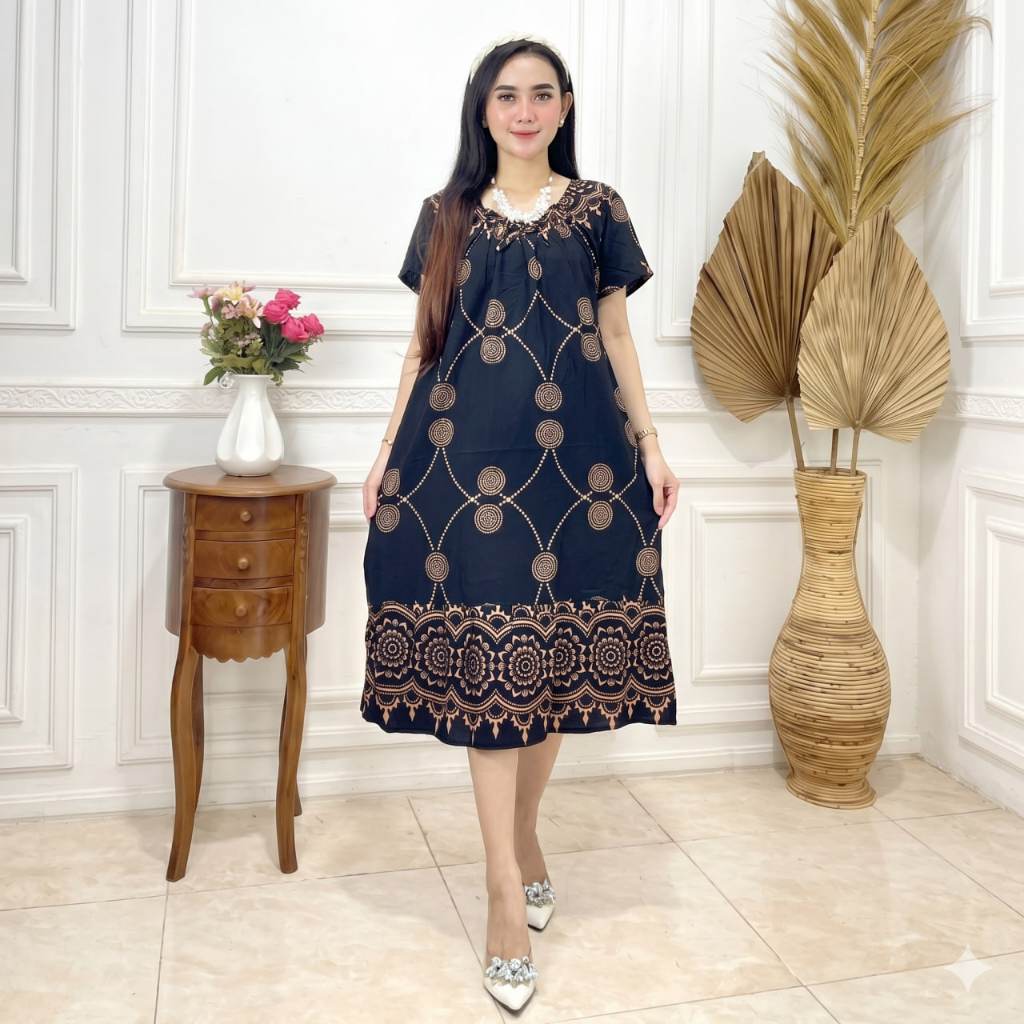Daster Fuji Remaja Kekinian Kerut Dada Pendek Selutut Rayon Premium Gaya Korean Style