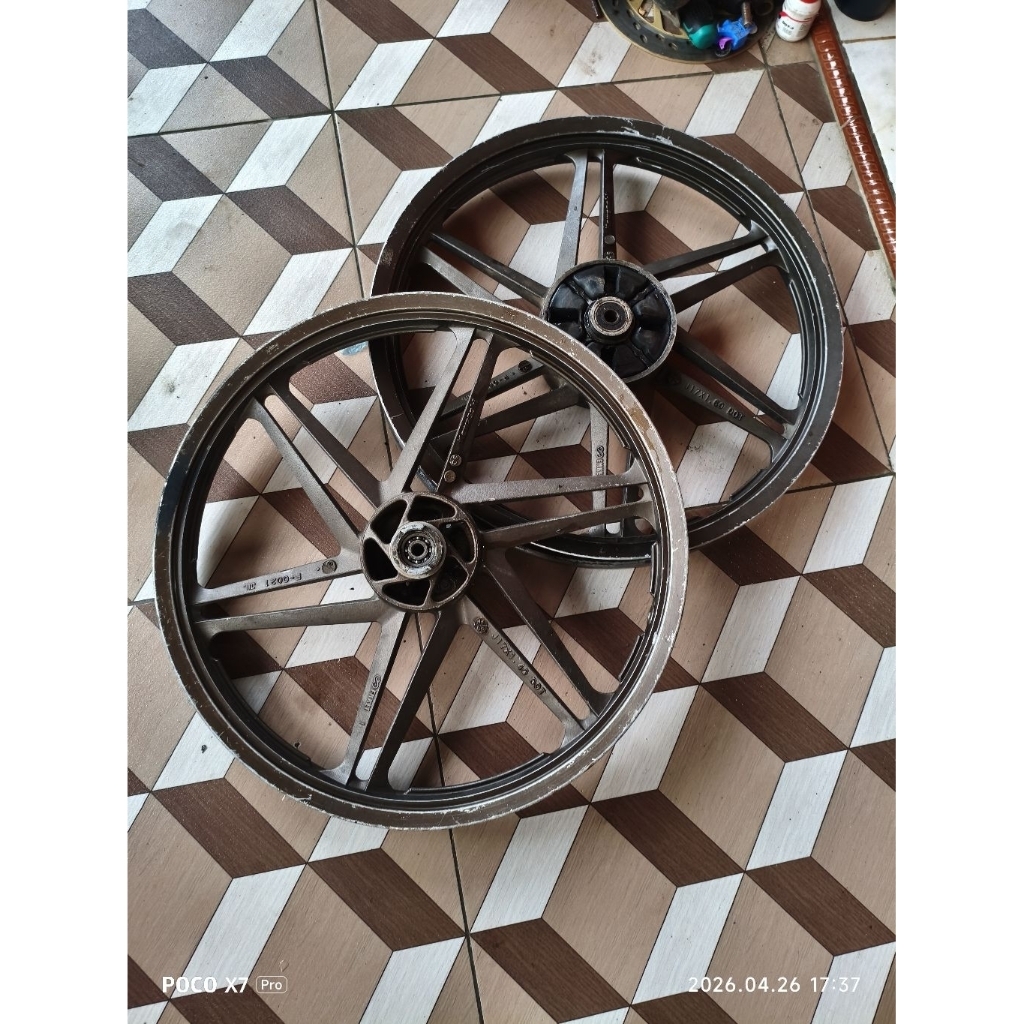 velg velk racing resing depan belakang kawasaki zx 130 edge original ori asli second