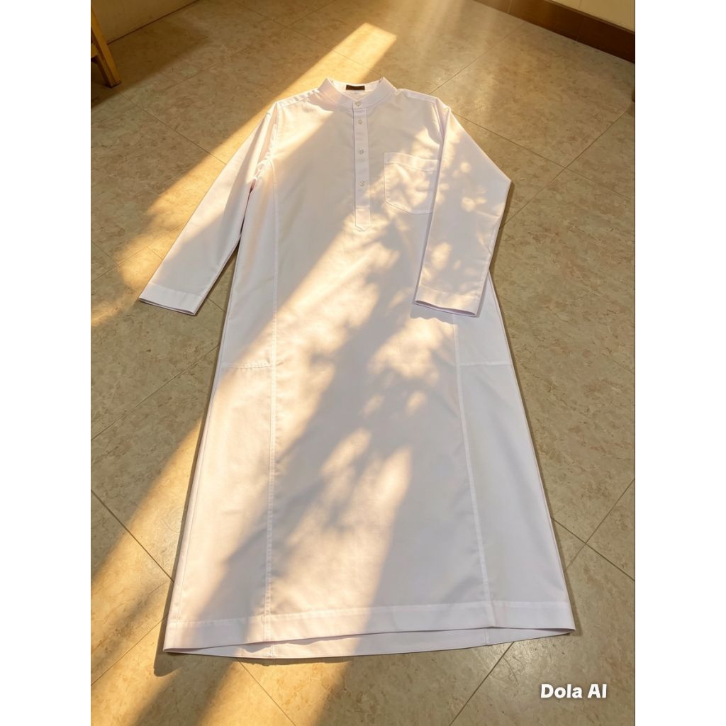 jubah pria putih premium