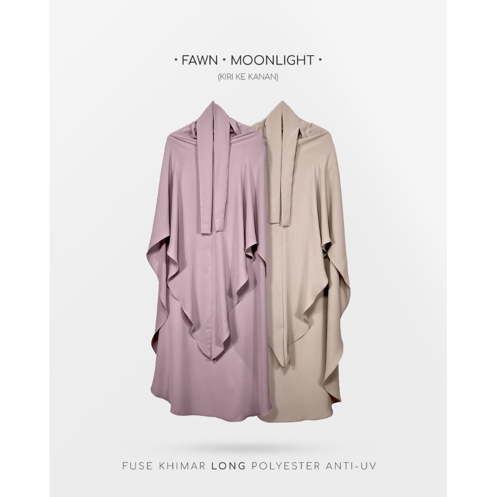 [NWT] Fuse Khimar Long Fawn, Moonlight by aljenna.id