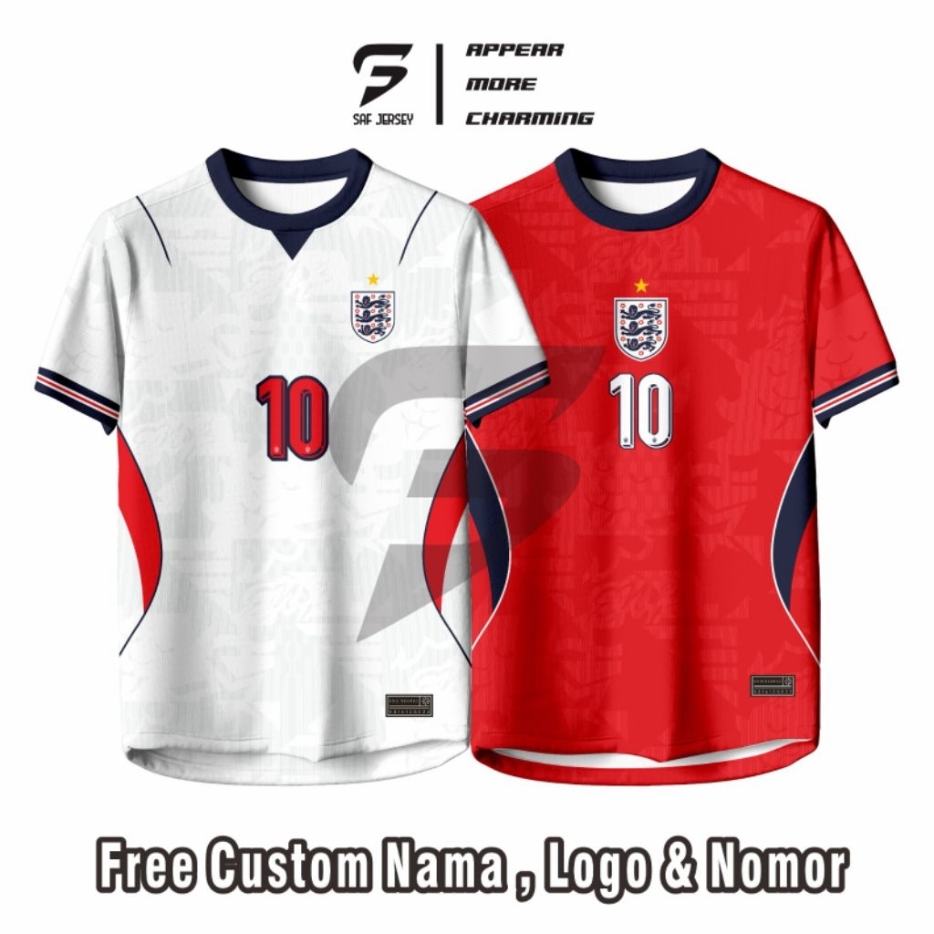 Jersey Timnas Inggris Word Cup 2026 Bebas Request Patch Piala Dunia