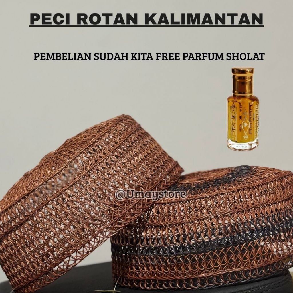 Peci Rotan Kalimantan Original Lansung dari Banjar Kalimantan Selatan Bisa Grosir