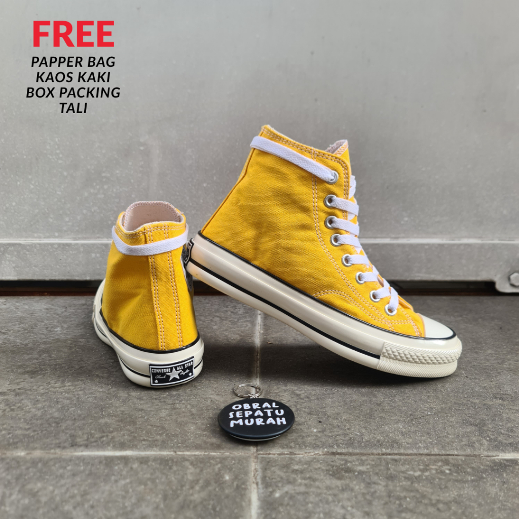 SEPATU KUNING CONVERSE 70S HIGH YELLOW WHITE IMPORT QUALITY 37-43 GRADE ORIGINAL