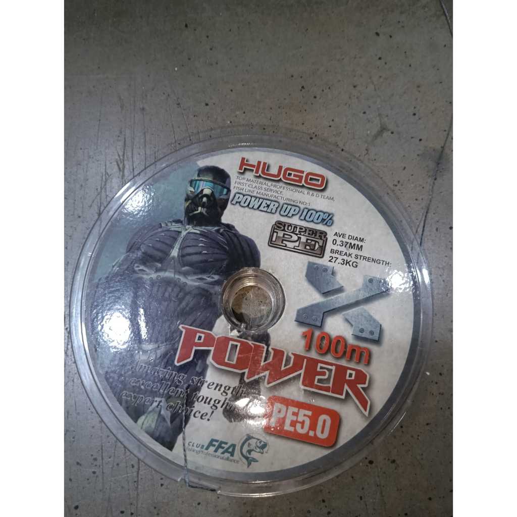Senar Pancing Hugo POWER PE Super Braid 100 meter Murah