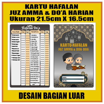 Kartu hafalan juzz amma lengkap dan doa-doa - juz amma sampai an naba