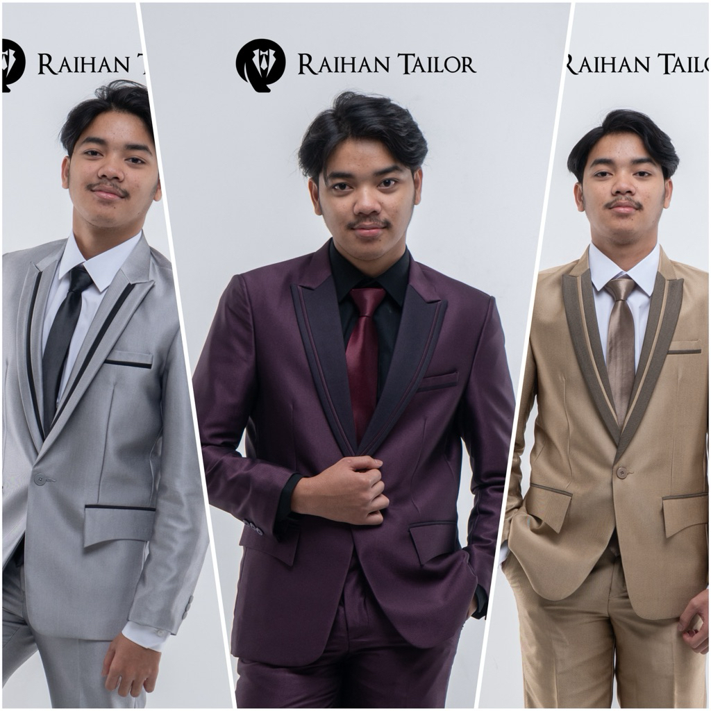 RAIHAN TAILOR - Setelan Jas Pria Pengantin Semiwool Glossy