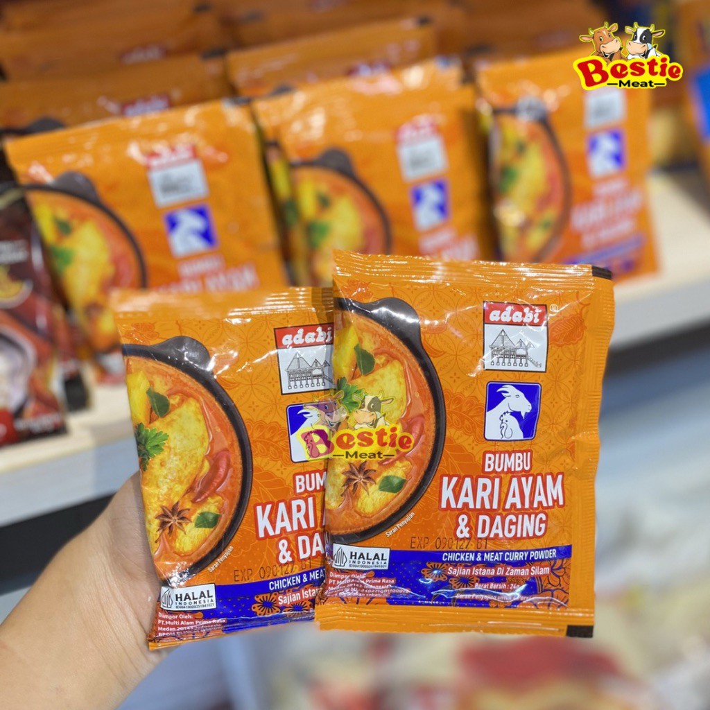 Adabi Kari Daging dan Ayam Bubuk Bumbu Kari 24g