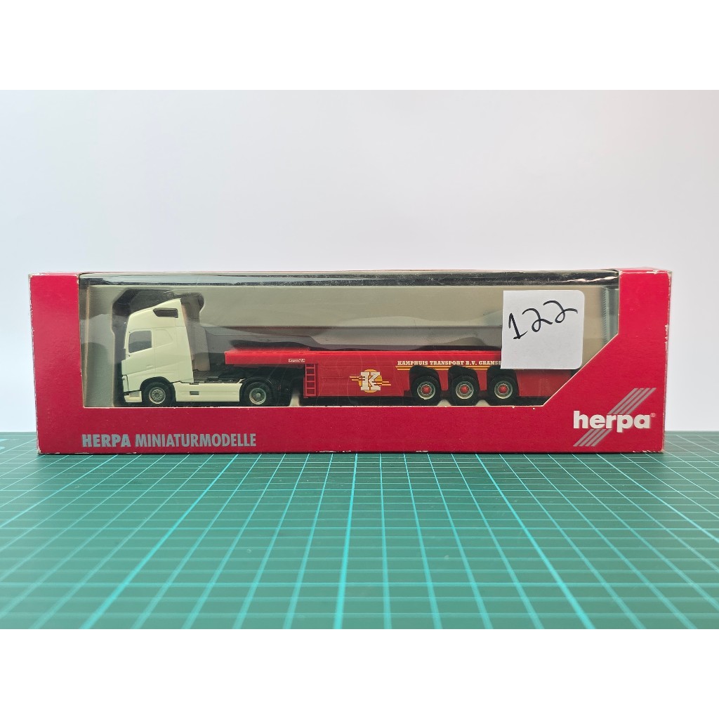 Herpa Volvo 4X2 + Trailer Merah | Truck