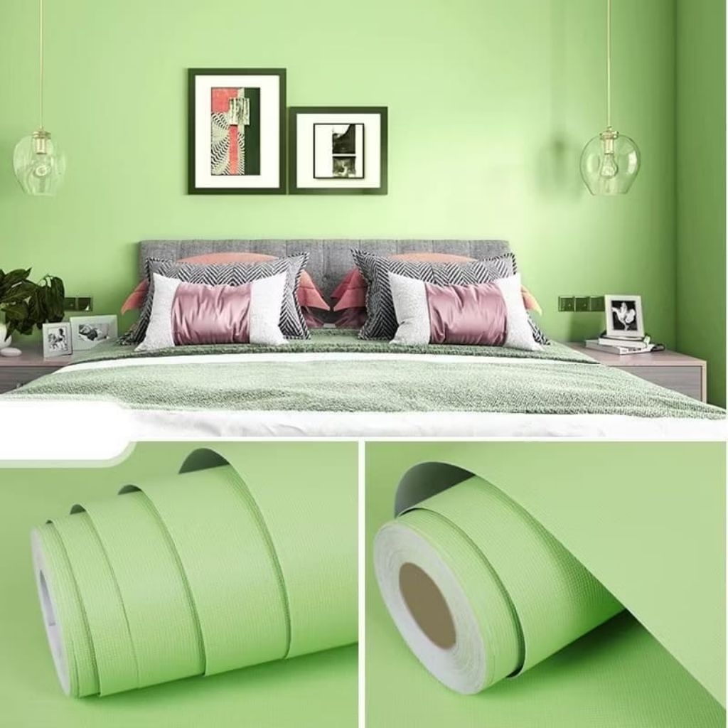 WALLPAPER STICKER DINDING PREMIUM TERMURAH MOTIP  POLOS  VARIASI WARNA