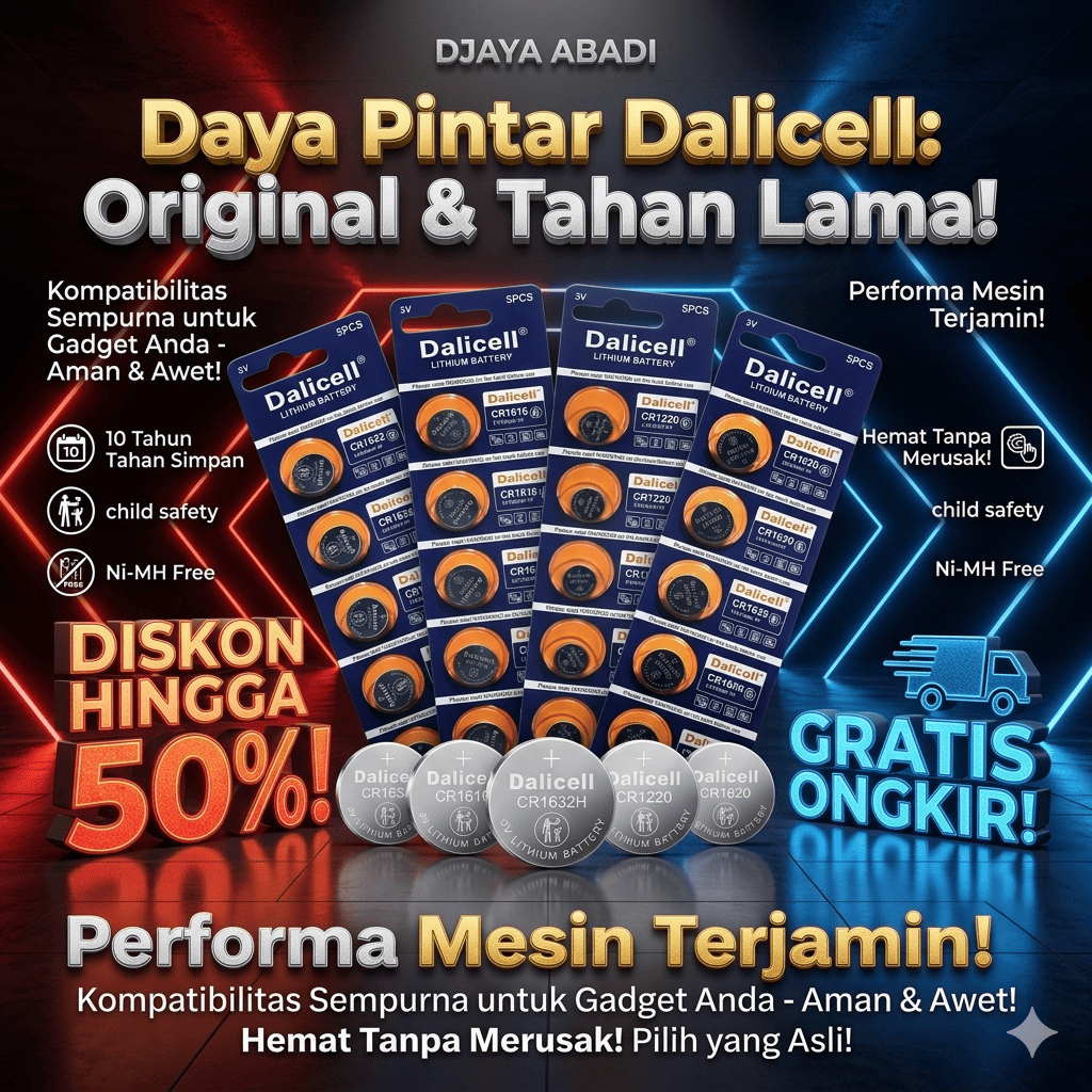 PROMO Dalicell Baterai Jam Tangan CR1616 1616 3V - Batre Kancing Koin CR1632 CR 1632 3 Volt Lithium 