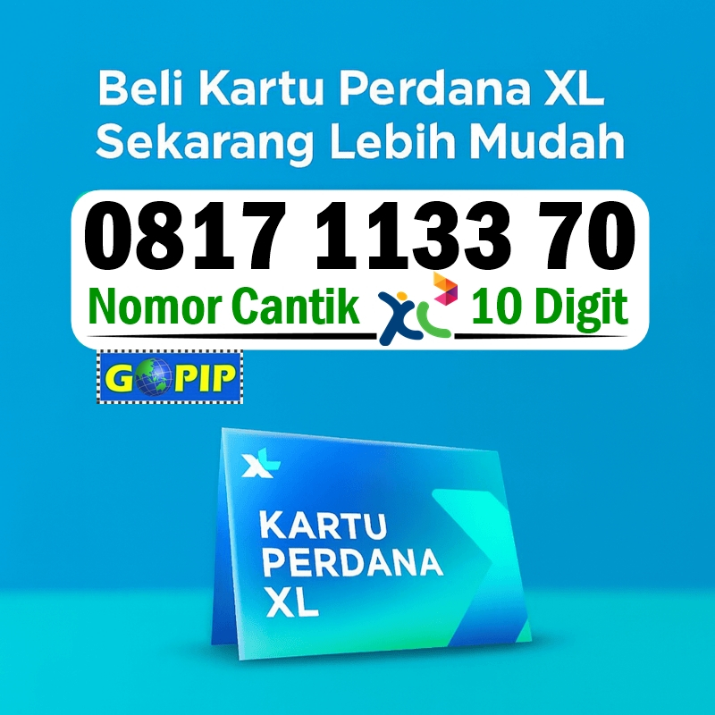 Nomor Cantik XL 10 Digit 1133 70 Kartu Perdana Support 5G Prabayar