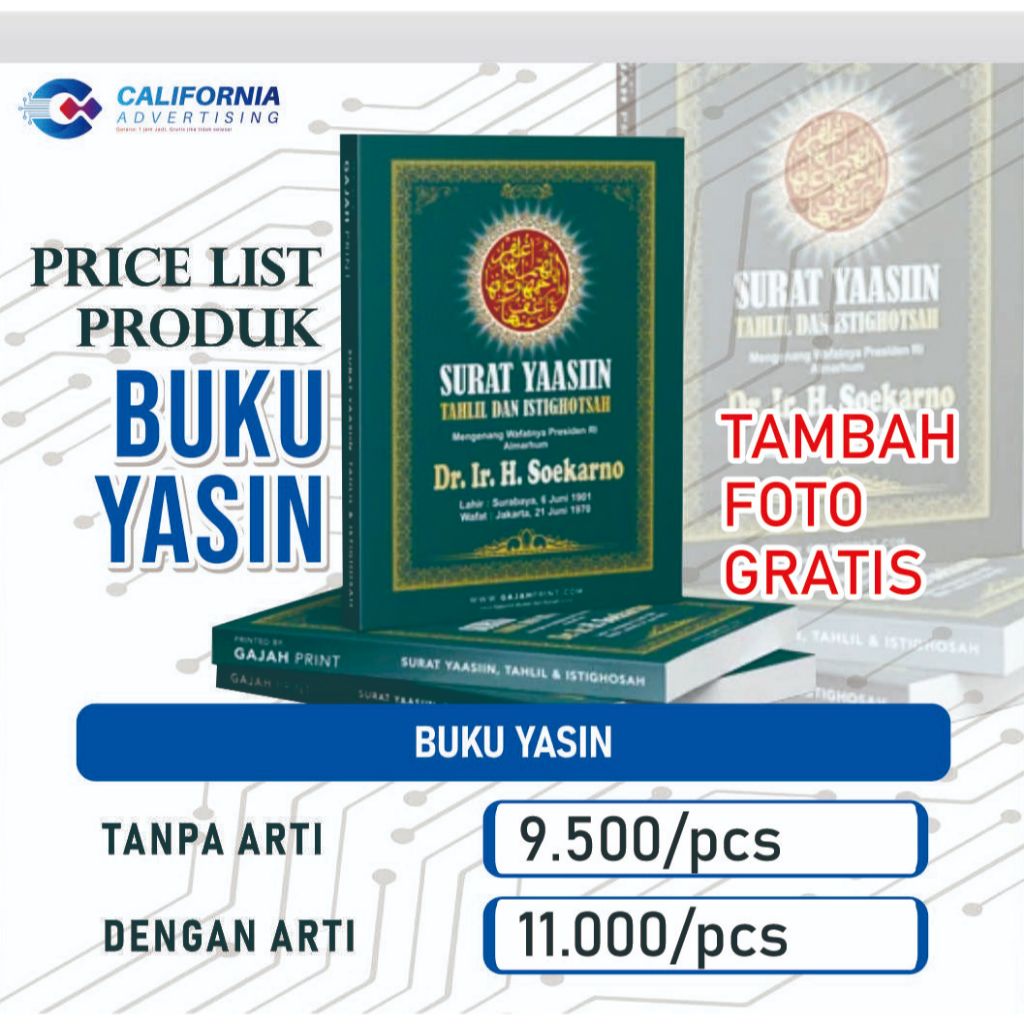 BUKU YASIN CUSTOM BUKU YASIN DENGAN FOTO ALMARHUM