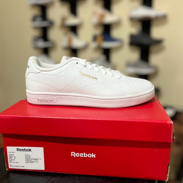 SEPATU WANITA REEBOK COURT CLN WHITE SNEAKERS CASUAL BNIB RESMI SALE MURAH