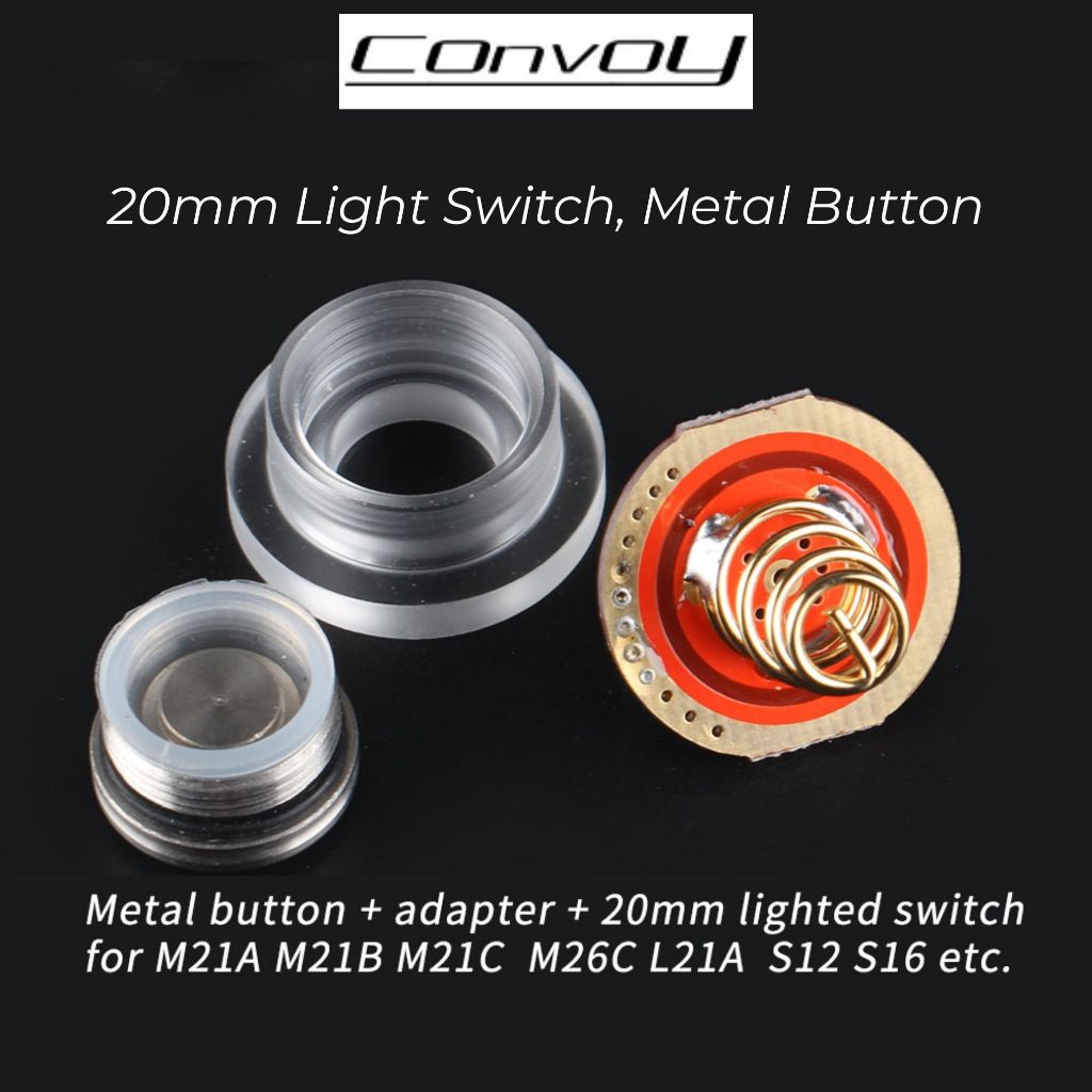 Convoy 20mm Light Switch, Metal Button