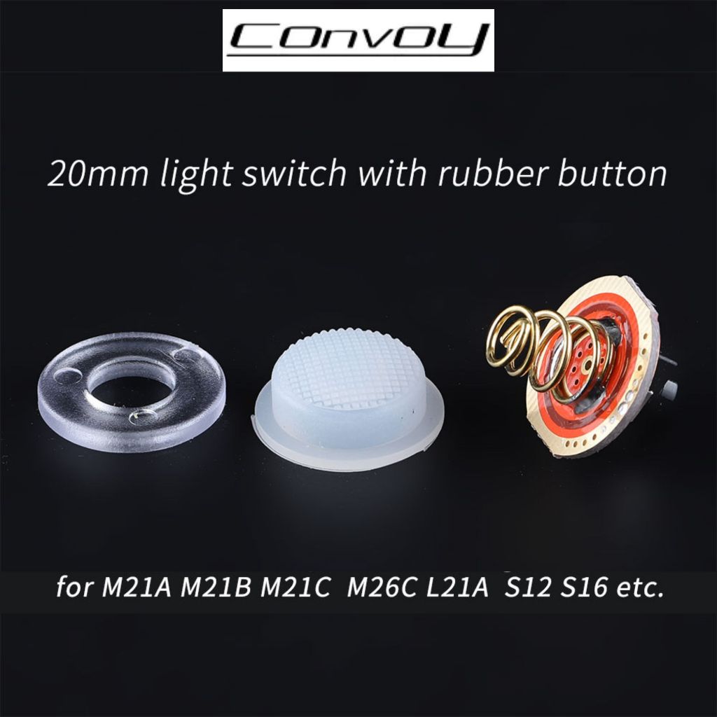 Convoy 20mm Light Switch, Rubber Button