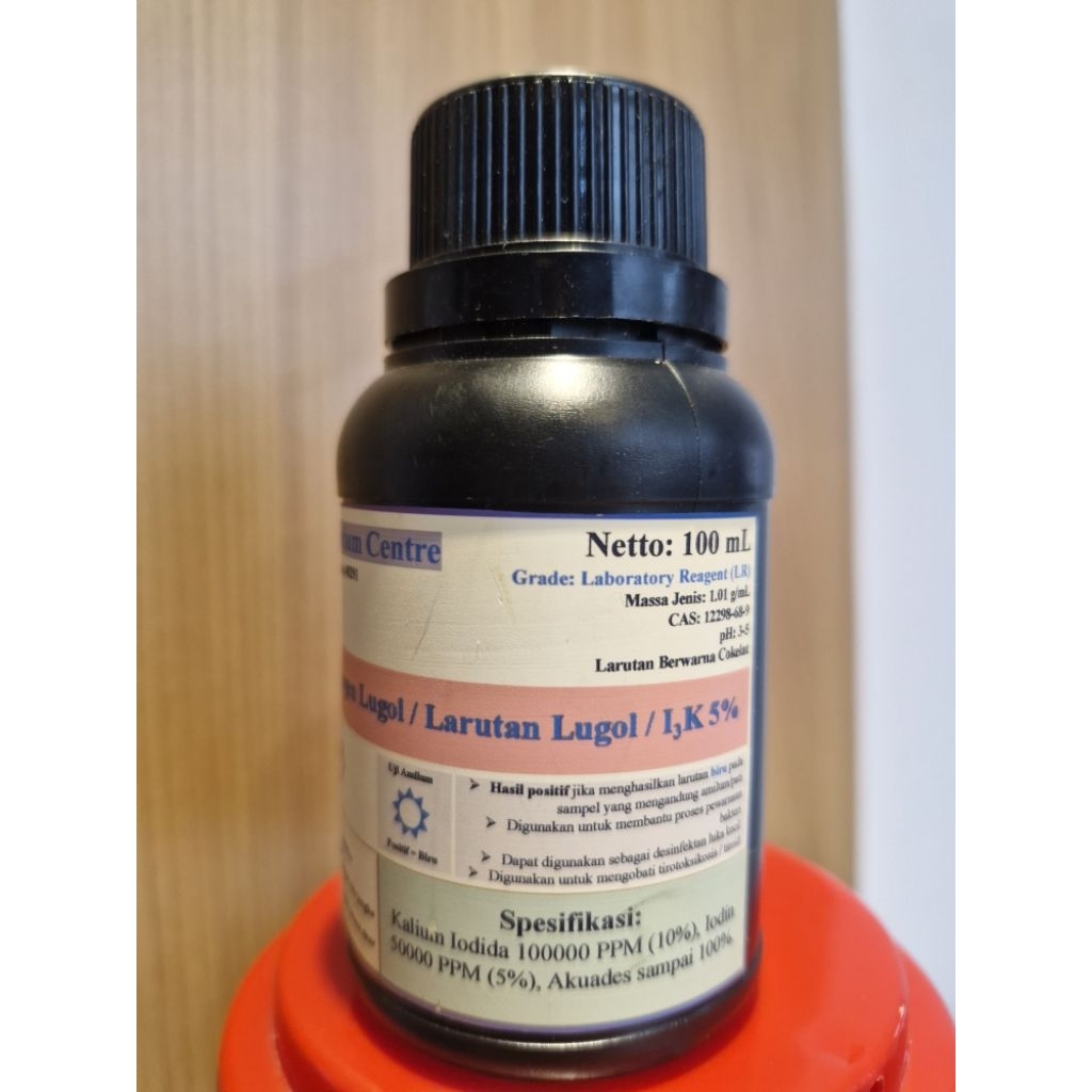 Larutan Lugol / Reagen Lugol / Lugols Reagent 5% isi 100ml