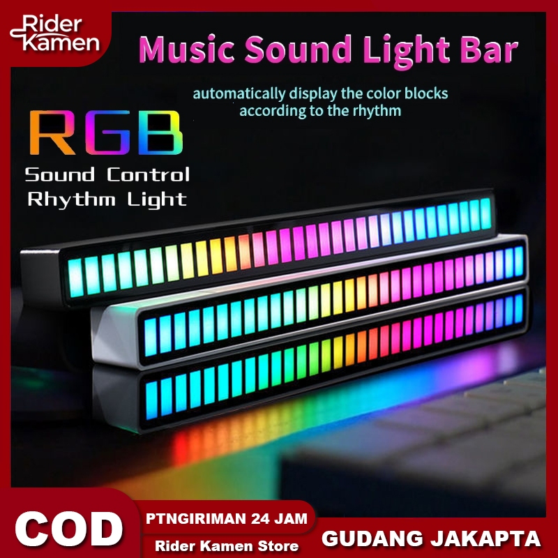 Lampu Musik RGB Sound Control Rhythm Light Bar - Lampu LED Audio Sync untuk Dekorasi Gaming, Mobil &