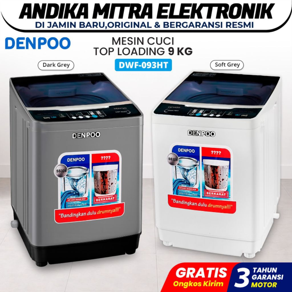 Denpoo Mesin Cuci 1 Tabung 8 Kg DWF 083 HT