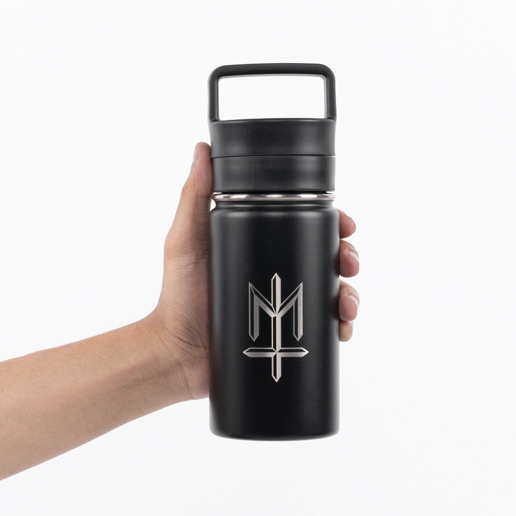 TUMBNAL Imperat MATERNAL DISASTER BOTOL MINUM DOUBLE WALL INSULATED 304 TUMBLER  BLACK STAINLESS STE