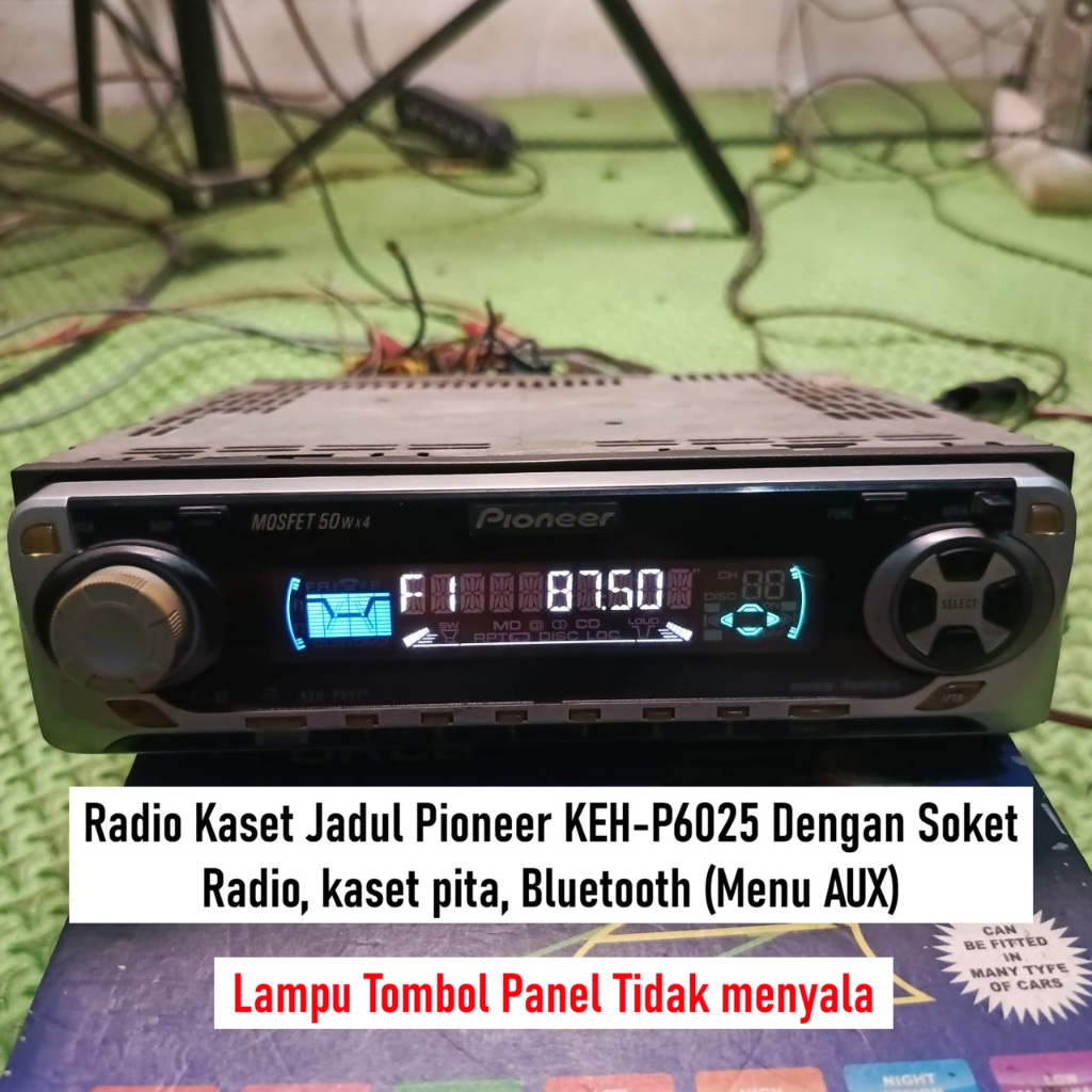 Tape Mobil Jadul Radio Kaset Pioneer KEH-P6025 Sudah Bluetooth Dengan Soket | Kondisi Bekas