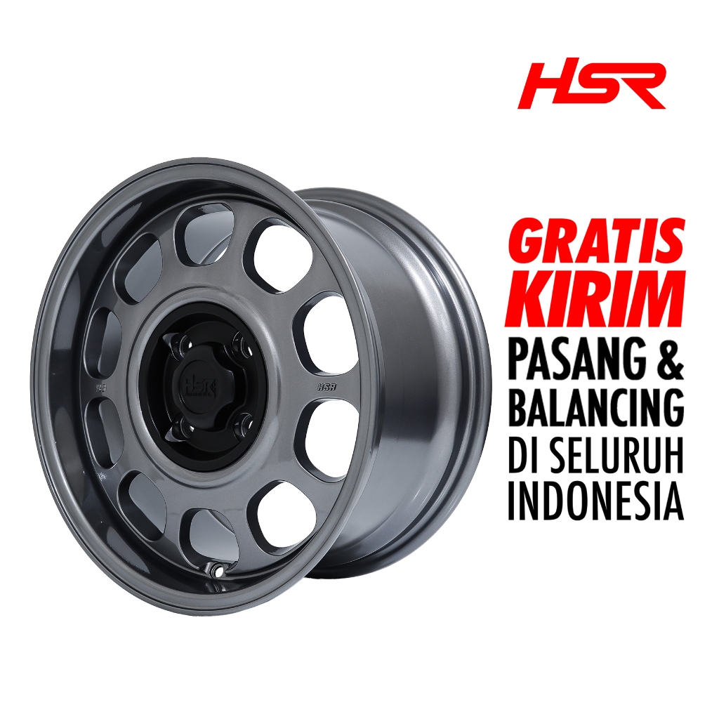 Hsr Wheel - Velg Klg 1390 Ring 16 Lubang 4 Offset 42/33 Iridium Grey